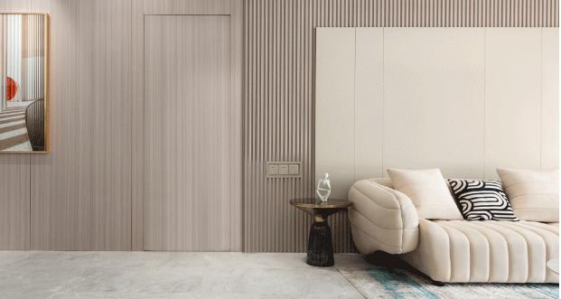 木饰面装修的隐形门设计让空间有韵味.jpg 木饰面装修的隐形门设计让空间有韵味.jpg