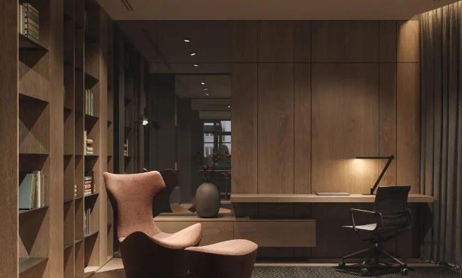 原木风书房设计.jpg 原木风书房设计.jpg